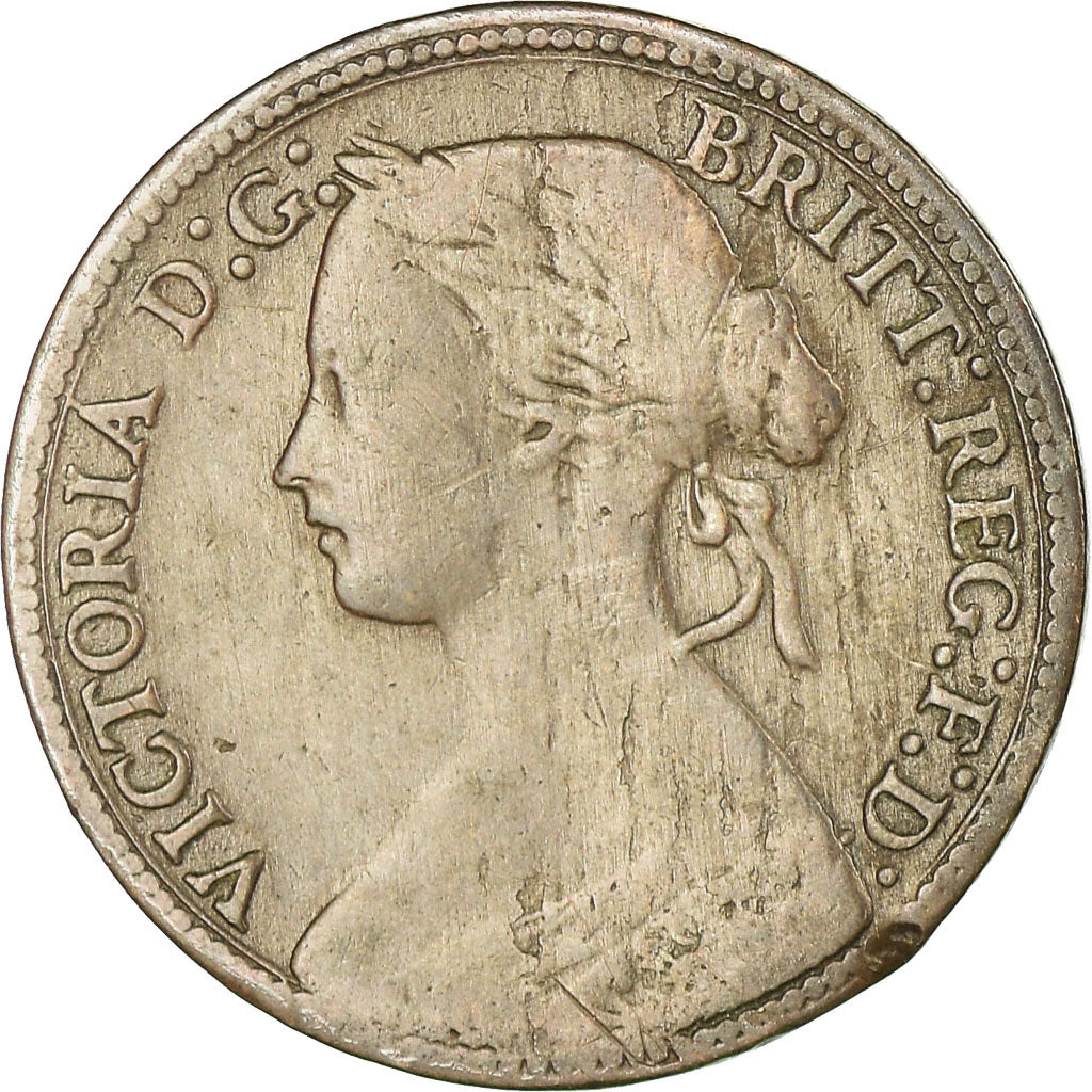 Coin, Great Britain, Victoria, Farthing, 1860, VF(20-25), Bronze, KM:747.1