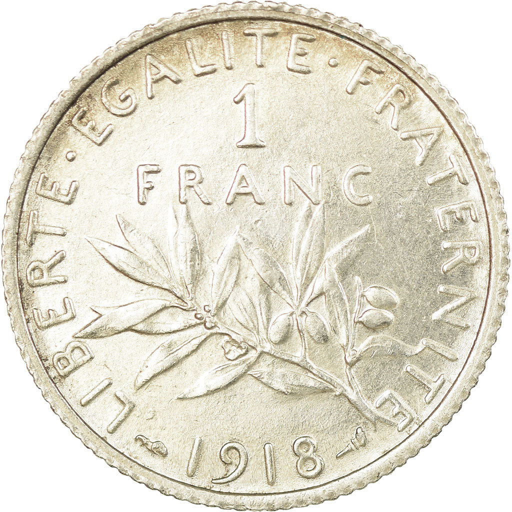 Monnaie, France, Semeuse, Franc, 1918, Paris, SUP, Argent, Gadoury:467, KM:844.1