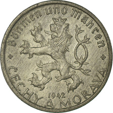 Coin, BOHEMIA & MORAVIA, 20 Haleru, 1942, EF(40-45), Zinc, KM:2