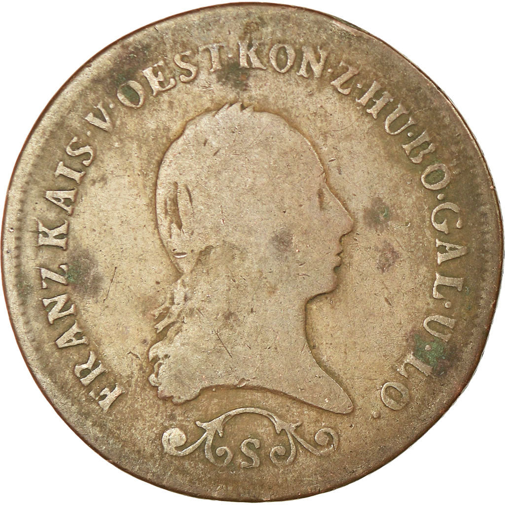 Monnaie, Autriche, Franz II (I), 3 Kreuzer, 1812, TB+, Cuivre, KM:2116