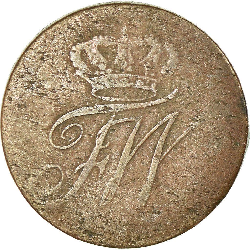 Monnaie, Etats allemands, SILESIA, Friedrich Wilhelm II, 1/2 Kreuzer, 1796, TB