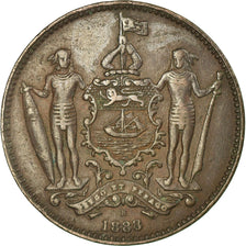 Coin, BRITISH NORTH BORNEO, Cent, 1888, Heaton, Birmingham, EF(40-45), Bronze