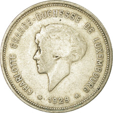 Coin, Luxembourg, Charlotte, 5 Francs, 1929, VF(30-35), Silver, KM:38