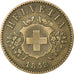 Monnaie, Suisse, 20 Rappen, 1858, Bern, TTB, Billon, KM:7