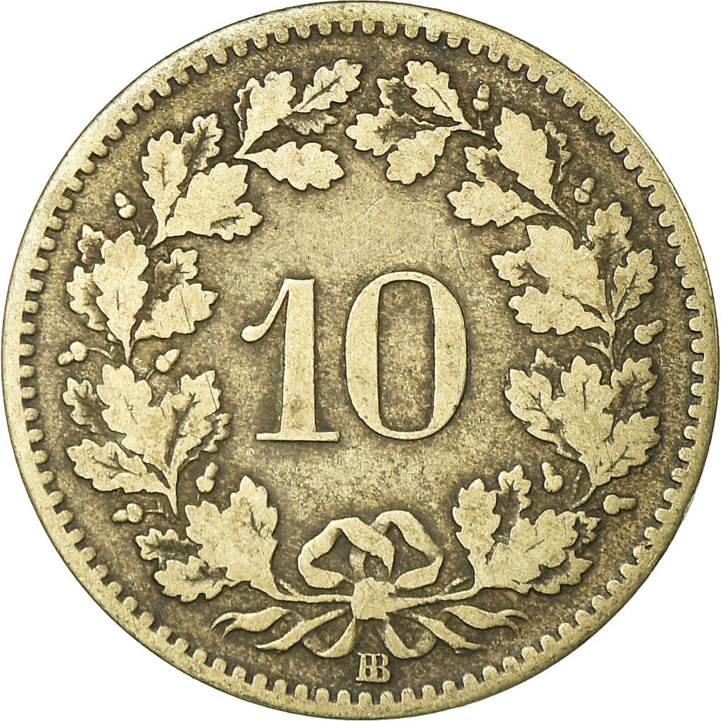 Coin, Switzerland, 10 Rappen, 1851, Bern, VF(30-35), Billon, KM:6