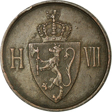 Moneda, Noruega, Haakon VII, 2 Öre, 1907, MBC, Bronce, KM:362