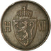 Moneda, Noruega, Haakon VII, 2 Öre, 1907, MBC, Bronce, KM:362