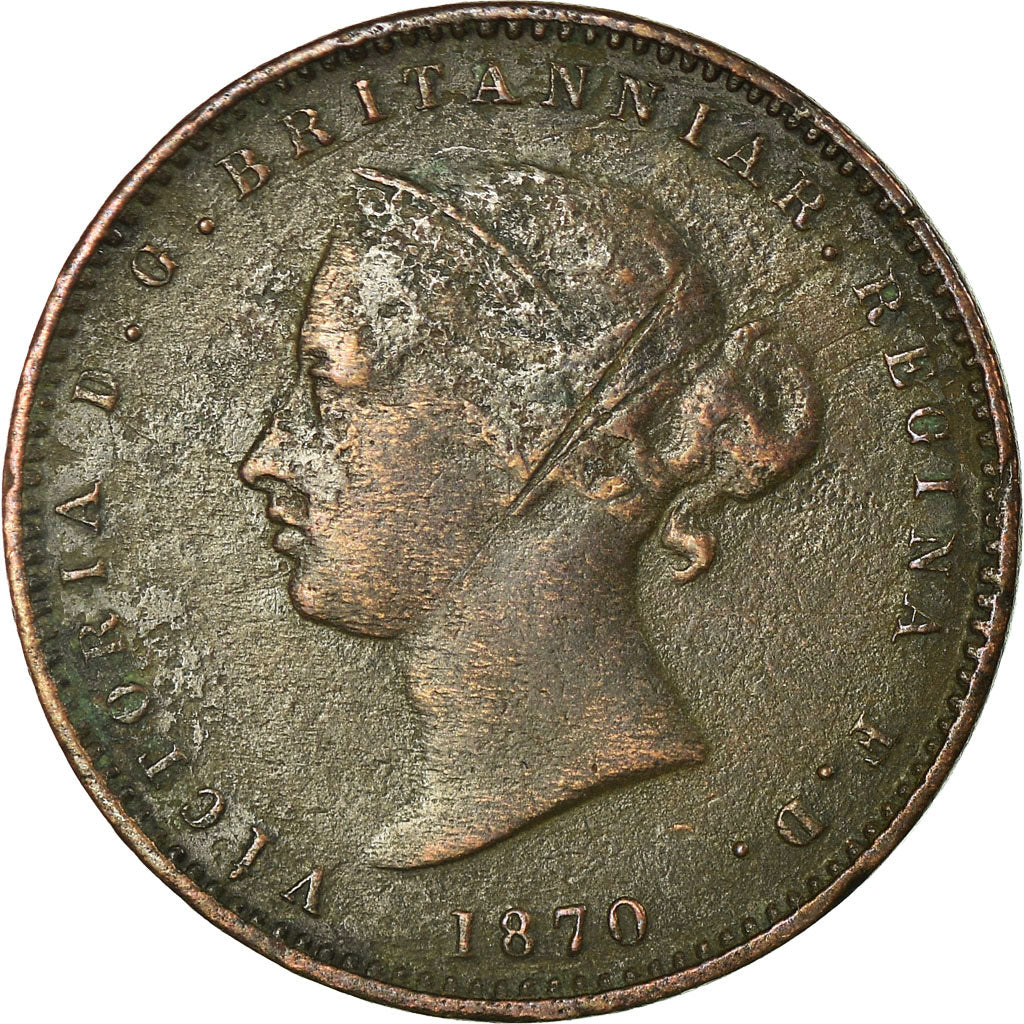 Coin, Jersey, Victoria, 1/26 Shilling, 1870, VF(20-25), Bronze, KM:4