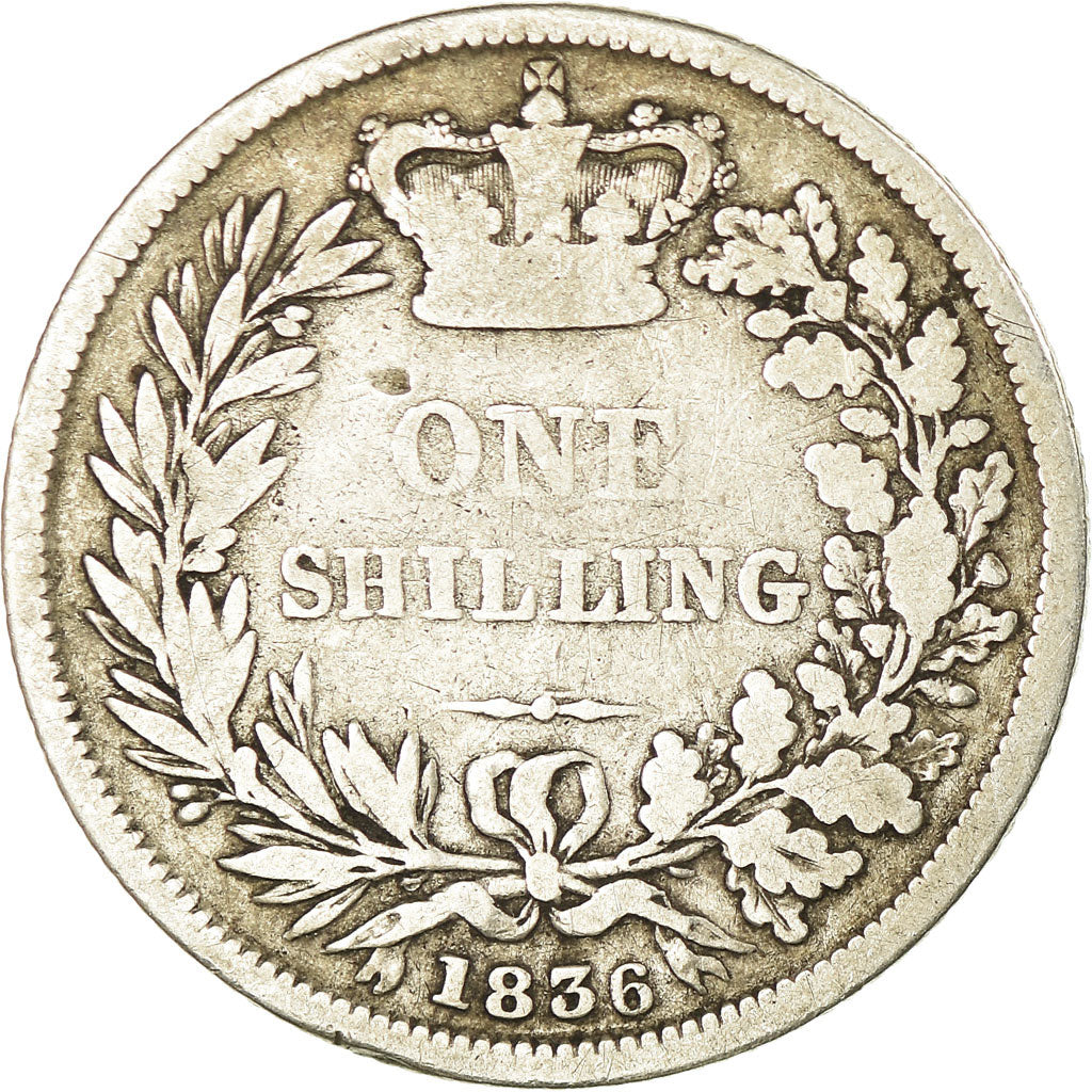 Coin, Great Britain, William IV, Shilling, 1836, VF(30-35), Silver, KM:713