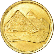 Coin, Egypt, 5 Piastres, 1994/AH1404, MS(60-62), Aluminum-Bronze, KM:622.1