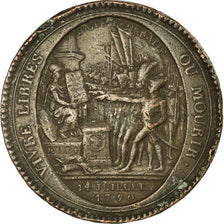 Coin, France, Monneron, 5 Sols, 1792, Paris, VF(20-25), Bronze