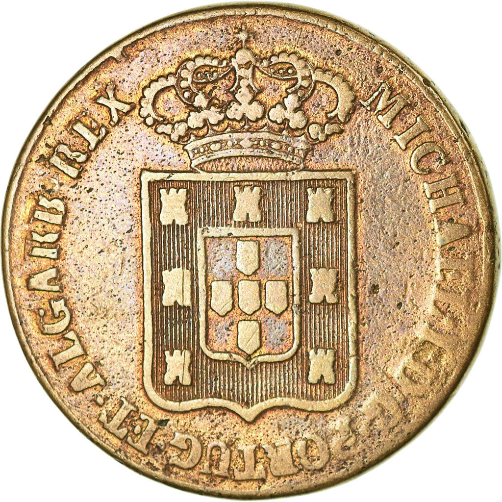 Münze, Portugal, Miguel, 40 Reis, Pataco, 1831, S+, Bronze, KM:391