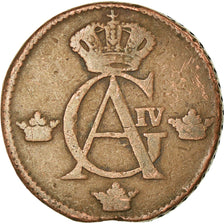 Coin, Sweden, Gustaf IV Adolf, 1/2 Skilling, 1807, VF(20-25), Copper, KM:565
