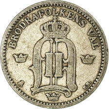 Coin, Sweden, Oscar II, 25 Öre, 1902, VF(30-35), Silver, KM:739