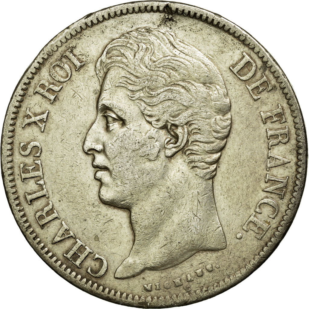 Monnaie, France, Charles X, 5 Francs, 1829, Lyon, TTB, Argent, KM:728.4
