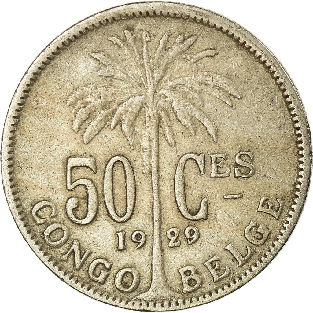 Monnaie, Congo belge, 50 Centimes, 1929, TTB, Copper-nickel, KM:22
