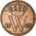 Monnaie, Pays-Bas, William III, Cent, 1863, TB+, Cuivre, KM:100