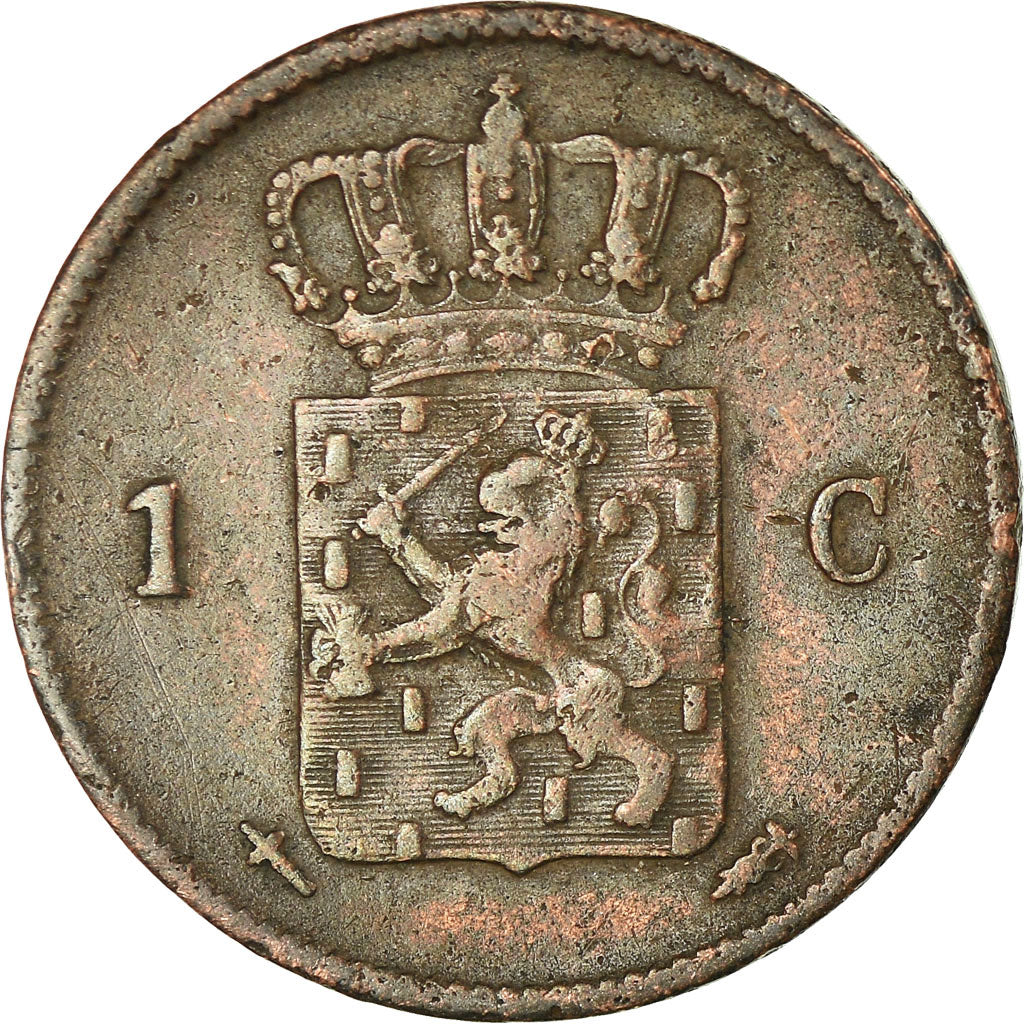 Monnaie, Pays-Bas, William III, Cent, 1863, TB+, Cuivre, KM:100