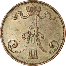 Coin, Finland, Alexander II, 5 Pennia, 1873, EF(40-45), Copper, KM:4.2