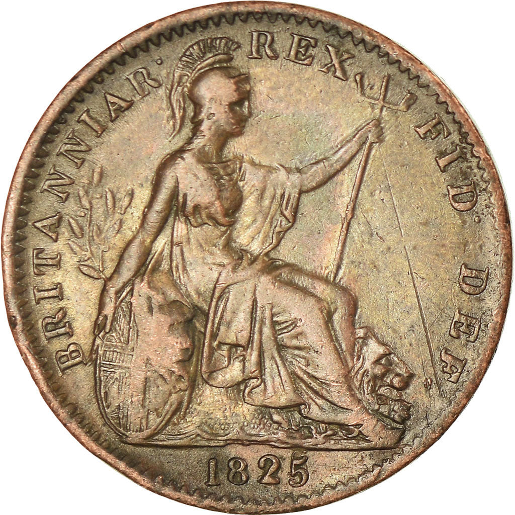 Monnaie, Grande-Bretagne, George IV, Farthing, 1825, TTB, Cuivre, KM:677