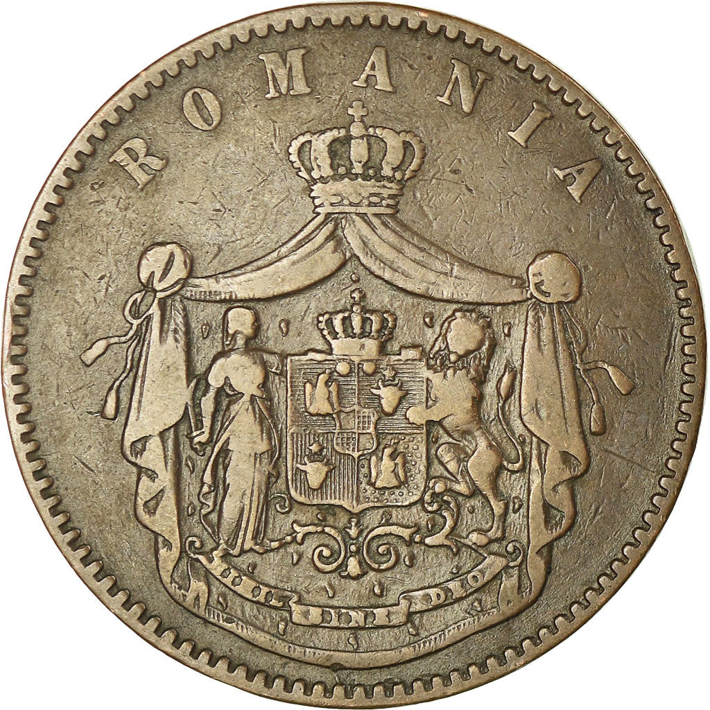 Coin, Romania, Carol I, 10 Bani, 1867, VF(30-35), Copper, KM:4.2