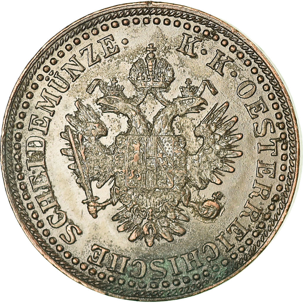 Moneta, Austria, Franz Joseph I, 2 Kreuzer, 1851, EF(40-45), Miedź, KM:2189