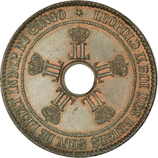 Coin, CONGO FREE STATE, Leopold II, 10 Centimes, 1894, EF(40-45), Copper, KM:4