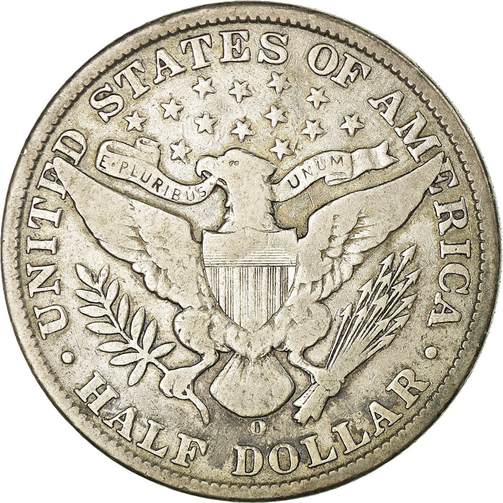 Moneta, USA, Barber Half Dollar, Half Dollar, 1908, U.S. Mint, New Orleans