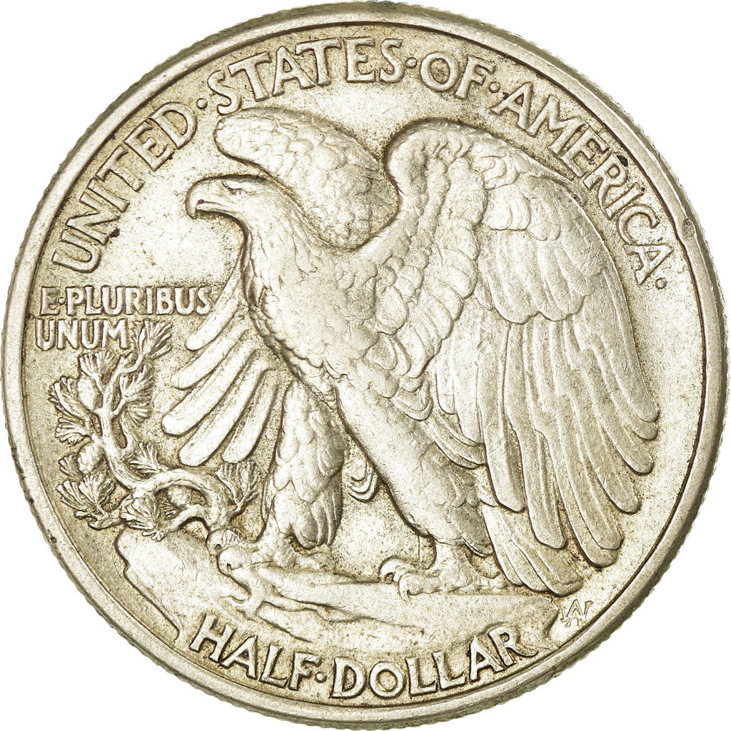 Coin, United States, Walking Liberty Half Dollar, Half Dollar, 1942, U.S. Mint