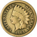 Coin, United States, Indian Head Cent, Cent, 1863, U.S. Mint, Philadelphia