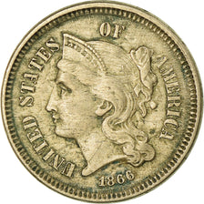 Moeda, Estados Unidos da América, Nickel 3 Cents, 1866, U.S. Mint