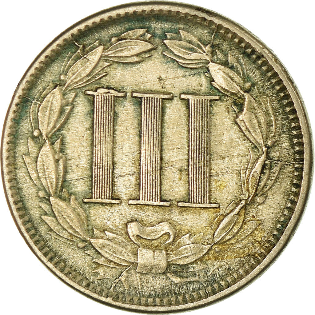 Moeda, Estados Unidos da América, Nickel 3 Cents, 1866, U.S. Mint
