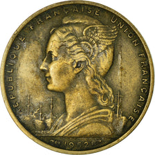 Munten, Franse kust van Somalië, 20 Francs, 1952, Paris, ZF, Aluminum-Bronze