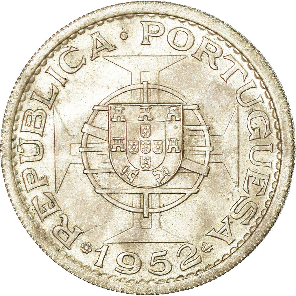 Moneda, Guinea-Bissau, 20 Escudos, 1952, MBC, Plata, KM:11