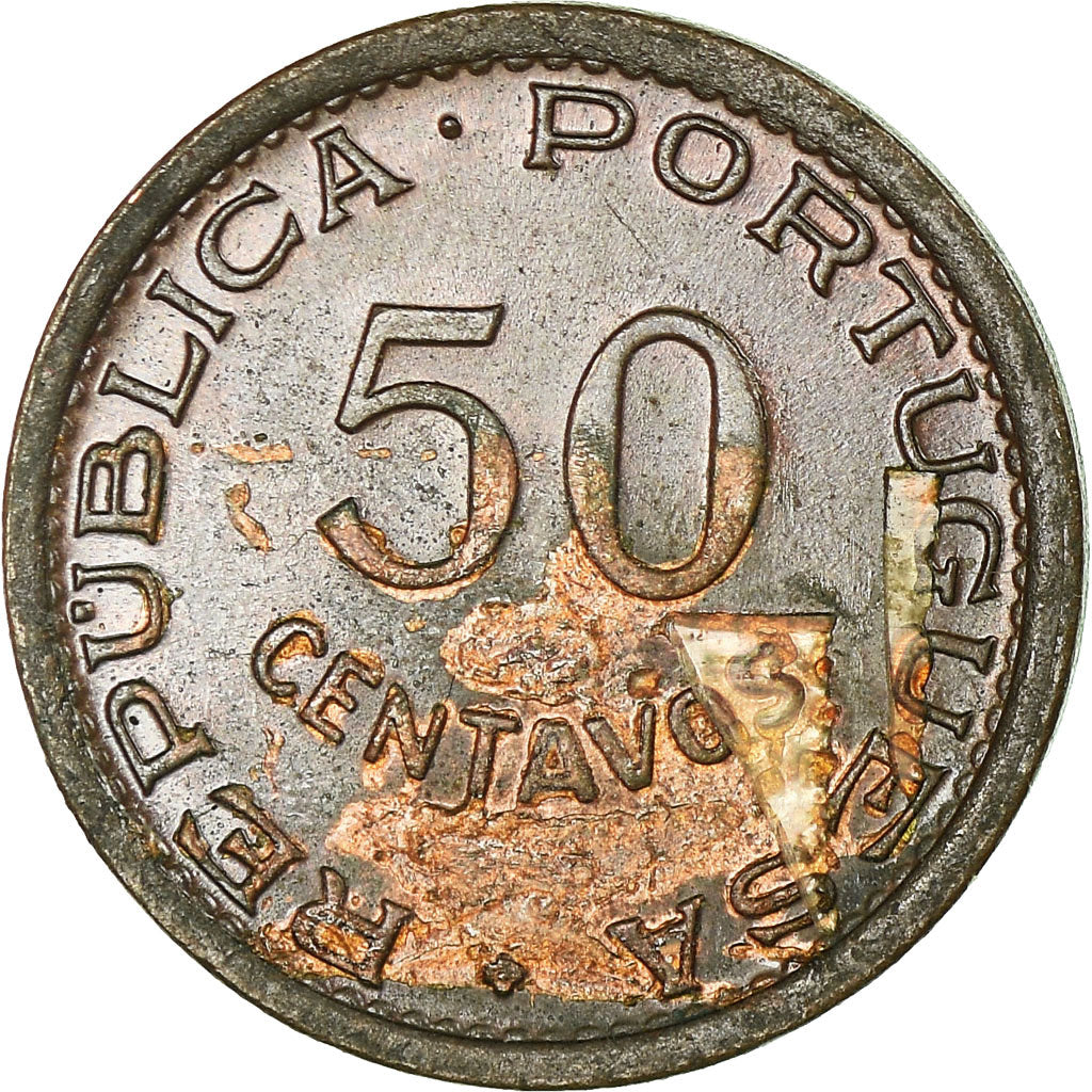 Coin, Guinea-Bissau, 50 Centavos, 1952, VF(20-25), Bronze, KM:8