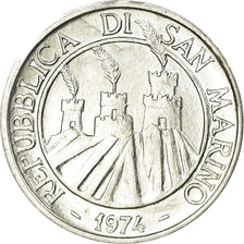Moneta, San Marino, Lira, 1974, Rome, MS(65-70), Aluminium, KM:30