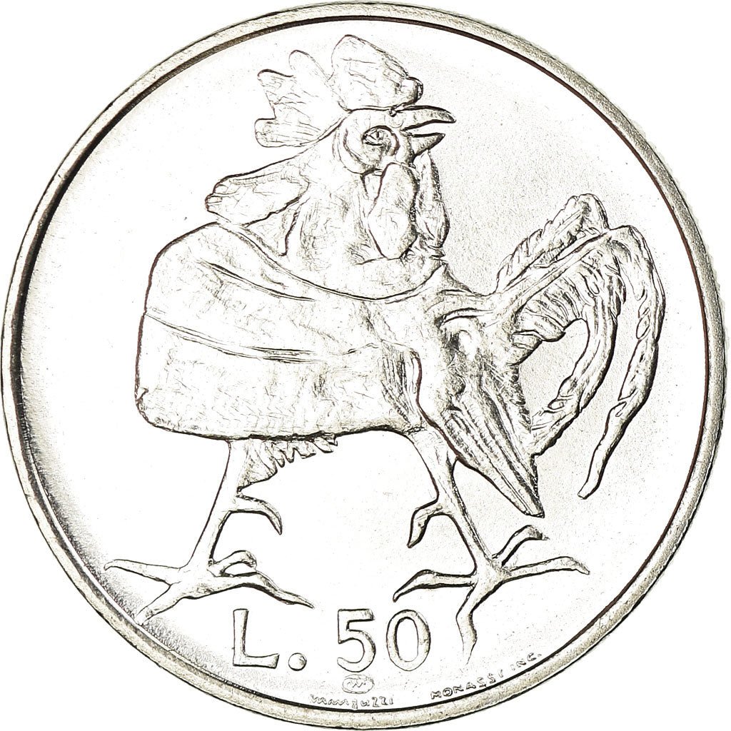 Monnaie, San Marino, 50 Lire, 1974, Rome, FDC, Steel, KM:35