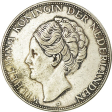 Coin, Netherlands, Wilhelmina I, 2-1/2 Gulden, 1933, EF(40-45), Silver, KM:165