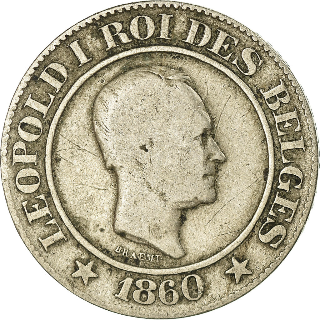 Coin, Belgium, Leopold I, 20 Centimes, 1860, VF(20-25), Copper-nickel, KM:20