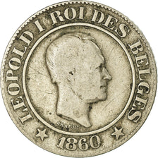 Coin, Belgium, Leopold I, 20 Centimes, 1860, VF(20-25), Copper-nickel, KM:20