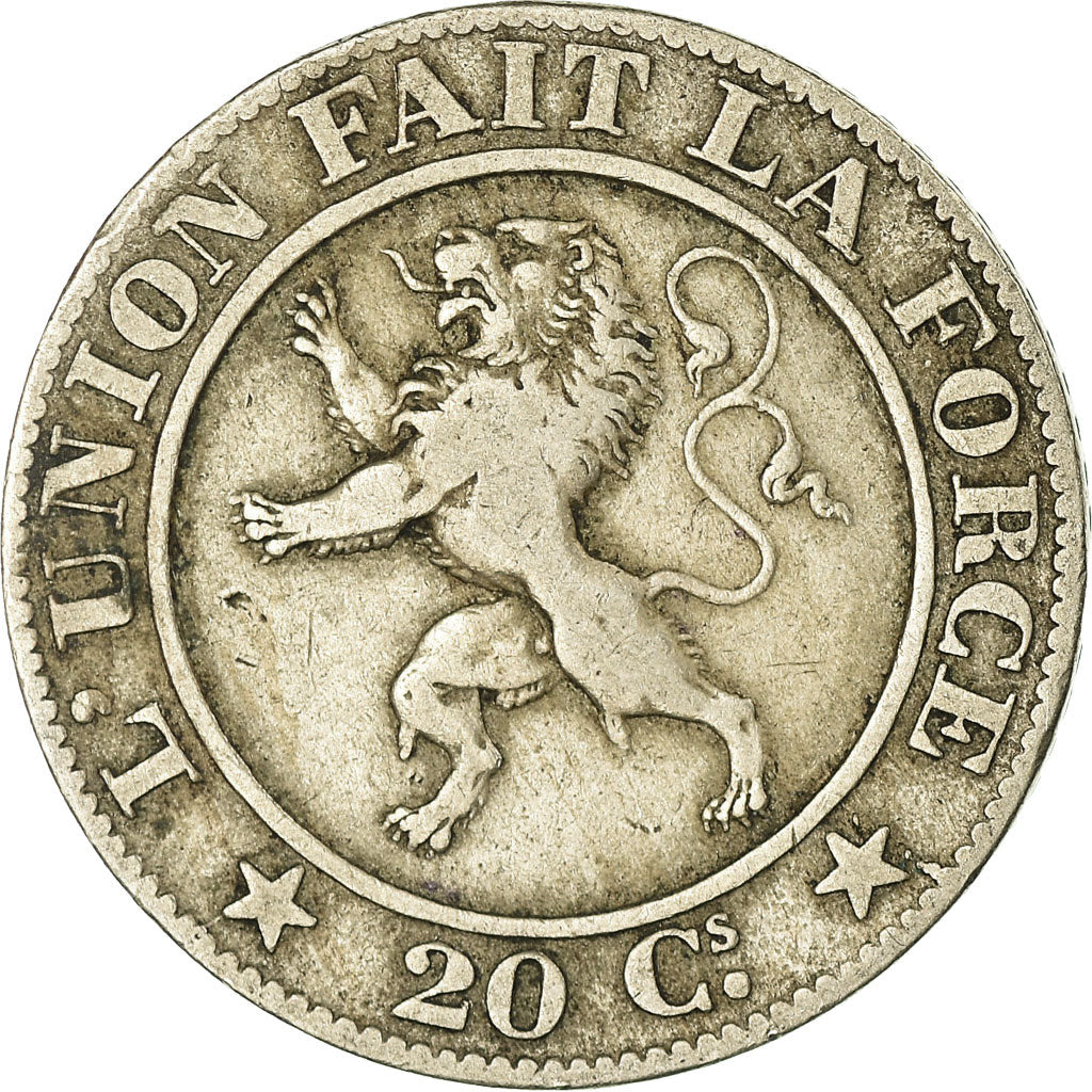 Coin, Belgium, Leopold I, 20 Centimes, 1860, VF(20-25), Copper-nickel, KM:20