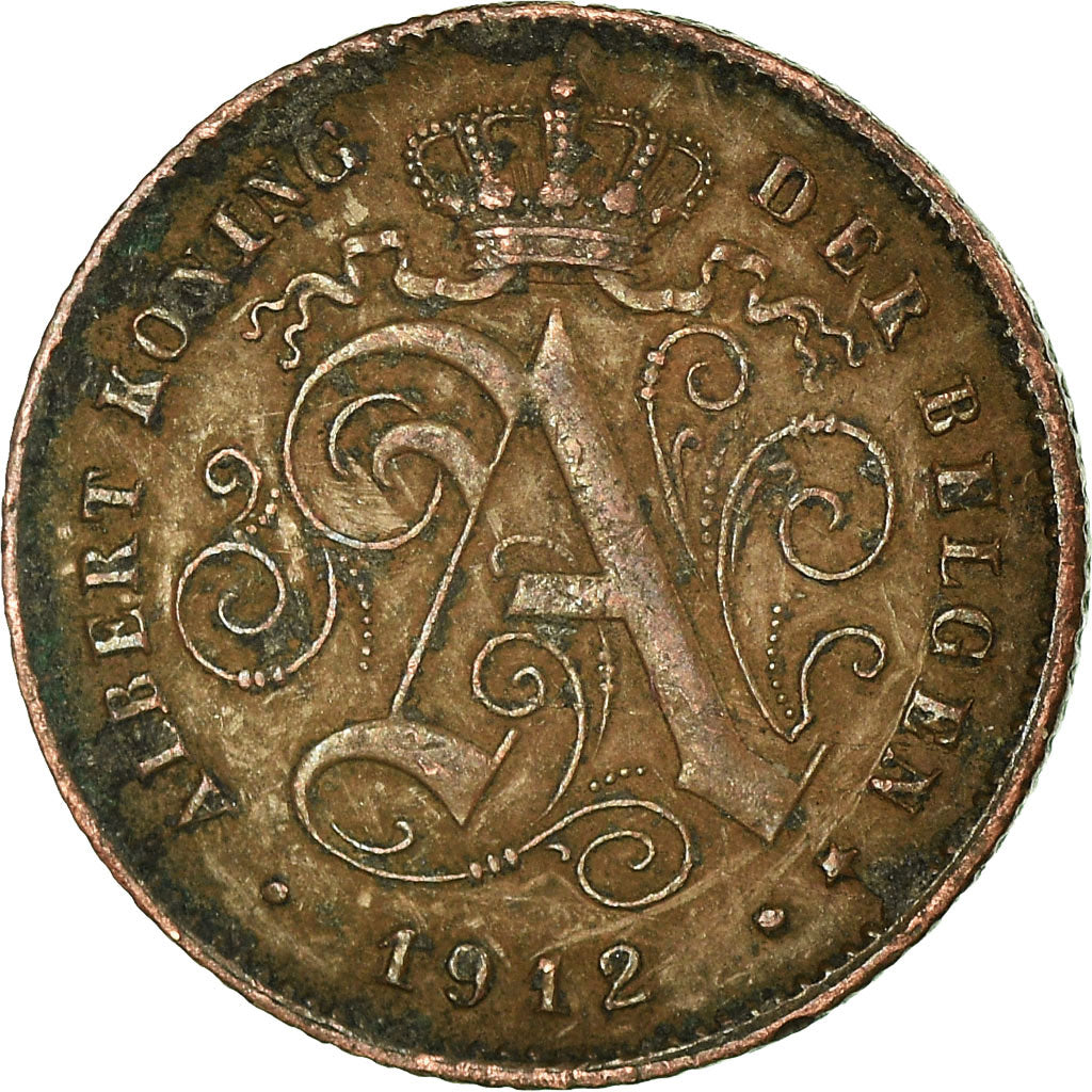 Moneda, Bélgica, Centime, 1912, BC+, Cobre, KM:77