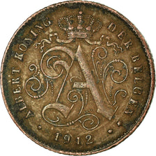 Moneda, Bélgica, Centime, 1912, BC+, Cobre, KM:77
