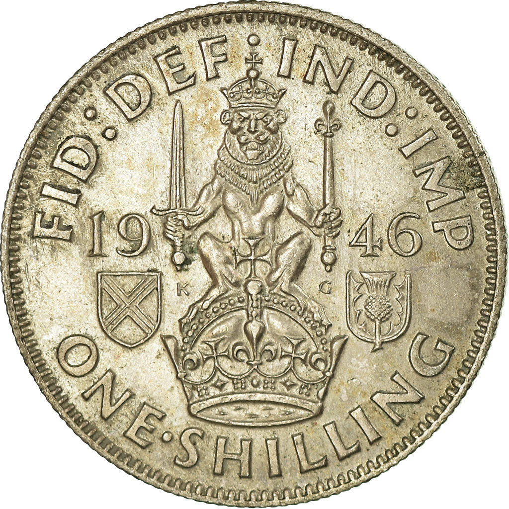 Coin, Great Britain, George VI, Shilling, 1946, AU(55-58), Silver, KM:854
