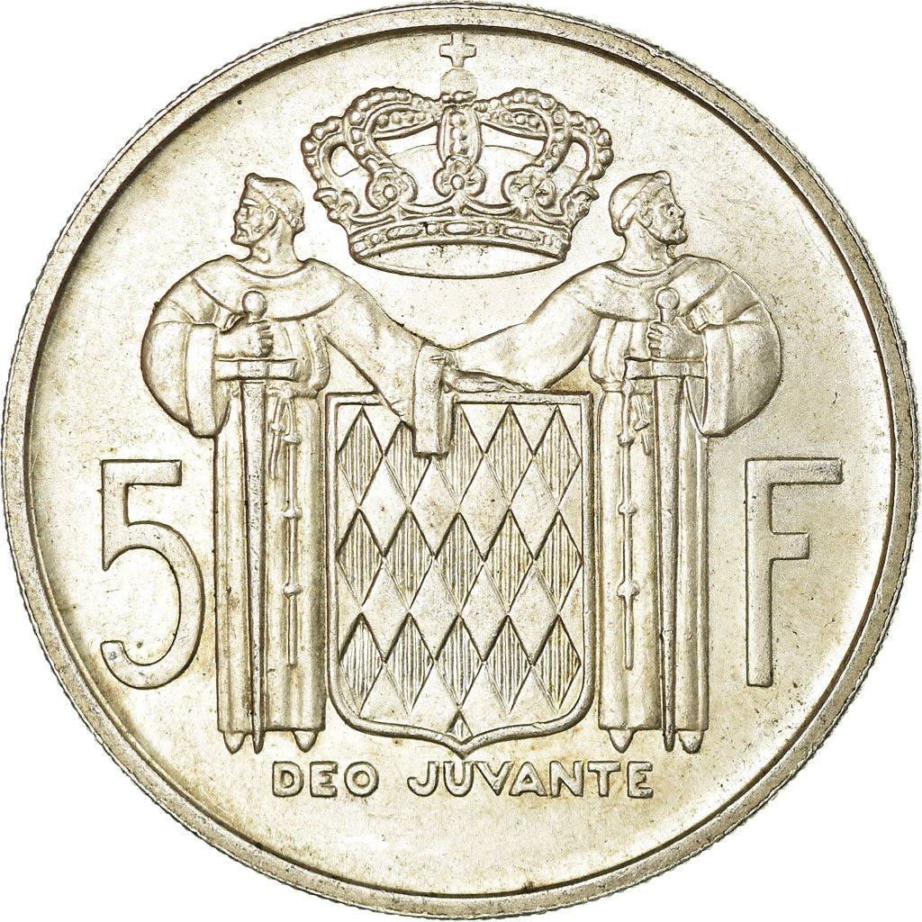 Coin, Monaco, Rainier III, 5 Francs, 1960, EF(40-45), Silver, KM:141, Gadoury:MC