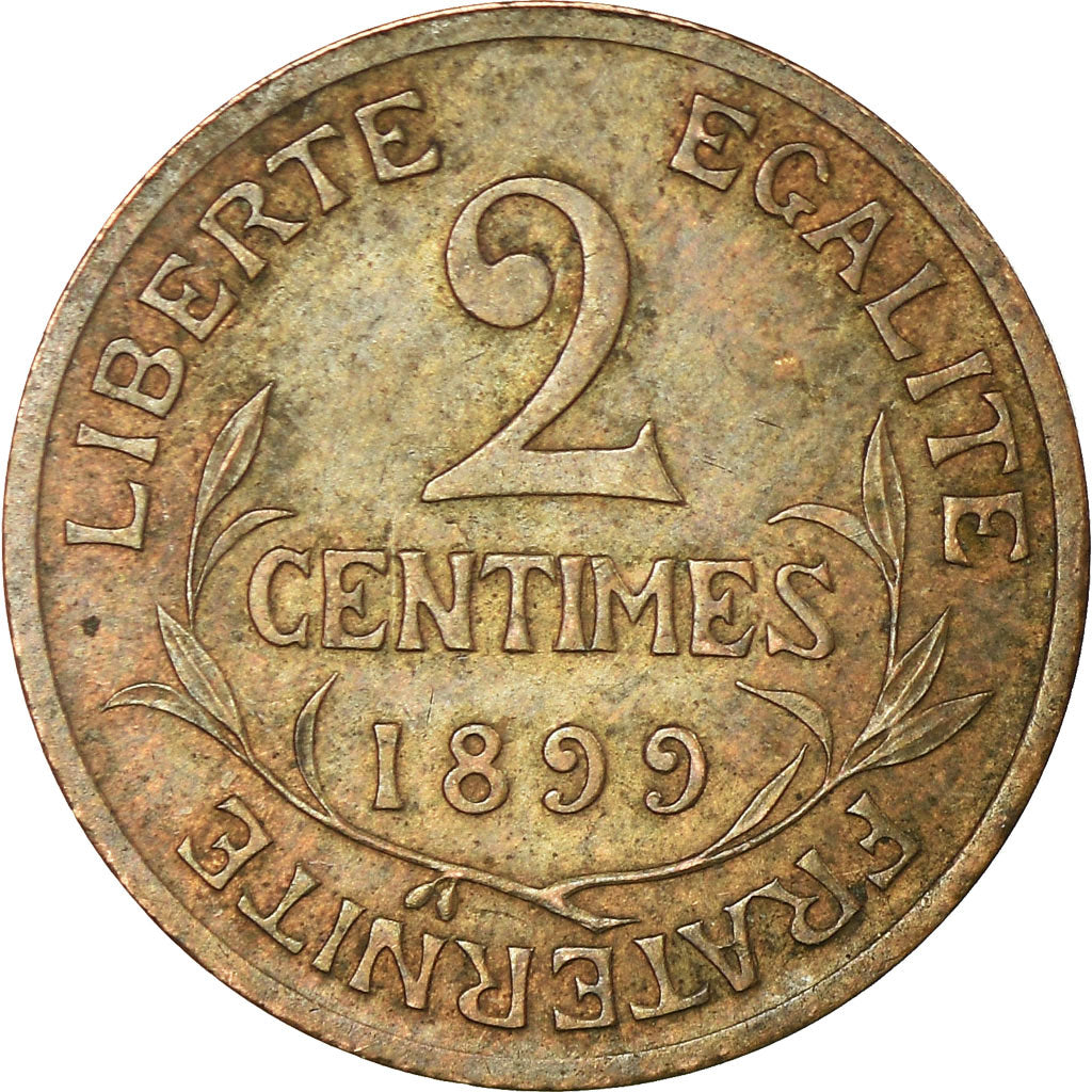 Monnaie, France, Dupuis, 2 Centimes, 1899, Paris, TB+, Bronze, Gadoury:107