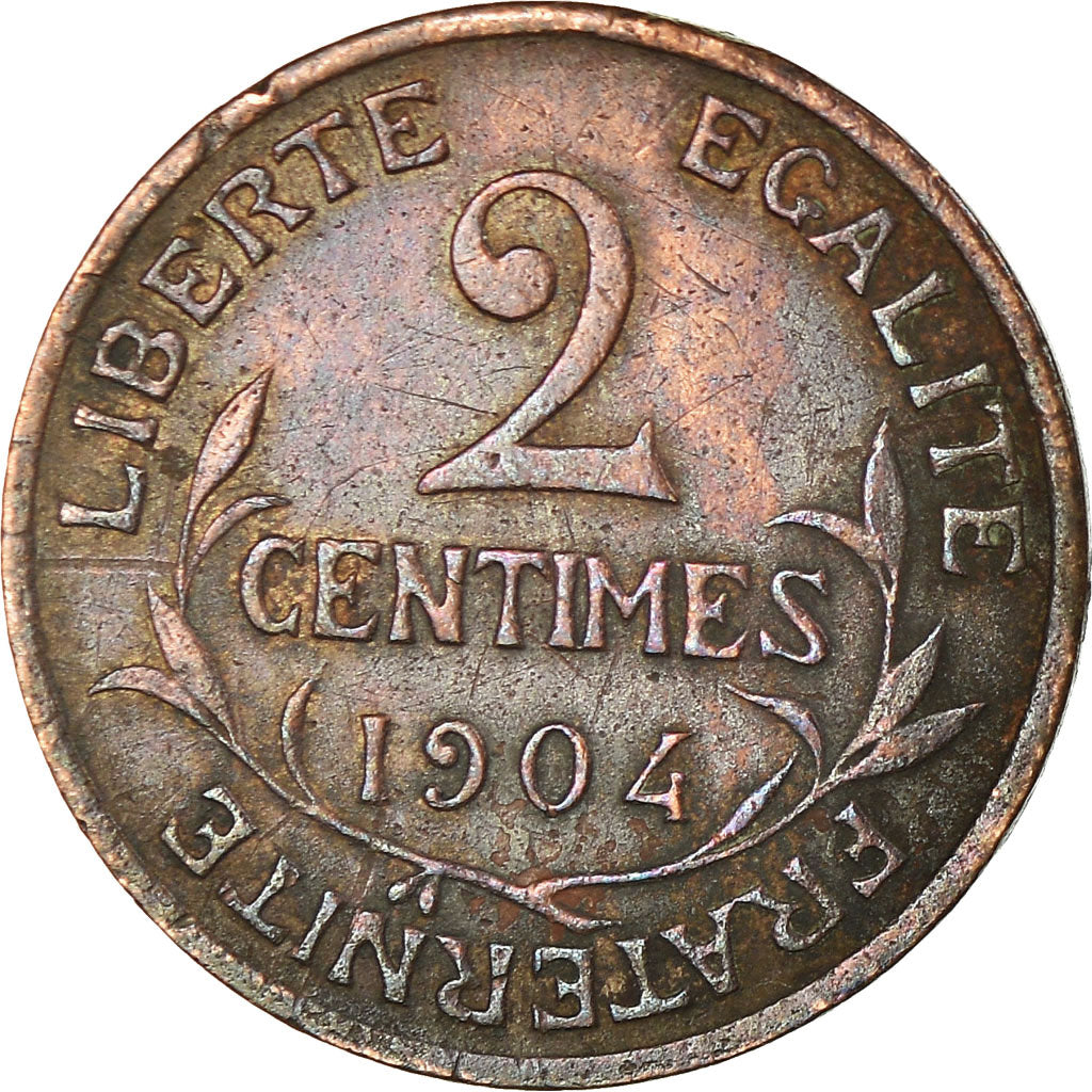 Coin, France, Dupuis, 2 Centimes, 1904, Paris, VF(30-35), Bronze, KM:841