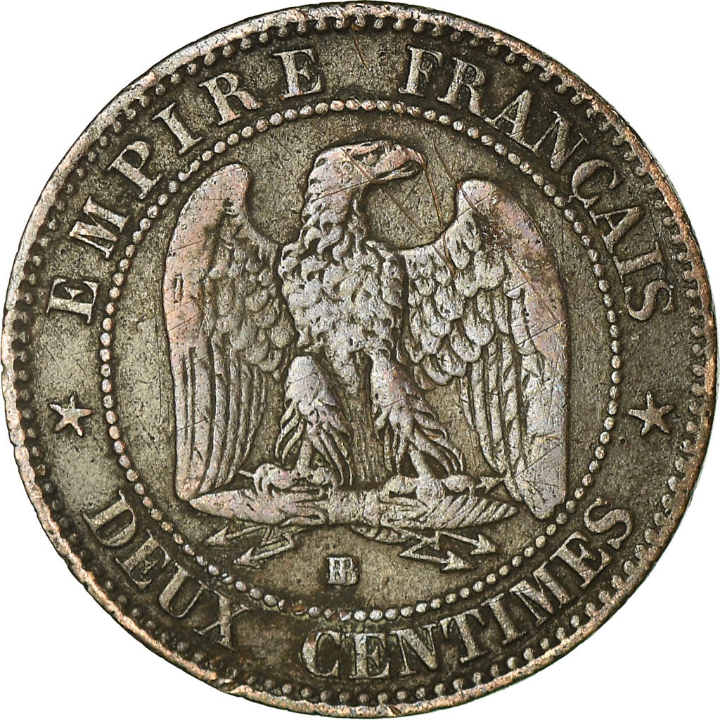 Münze, Frankreich, Napoleon III, Napoléon III, 2 Centimes, 1854, Strasbourg