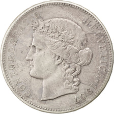 SWITZERLAND, 5 Francs, 1907, Bern, KM #34, VF(30-35), Silver, 37, 24.85