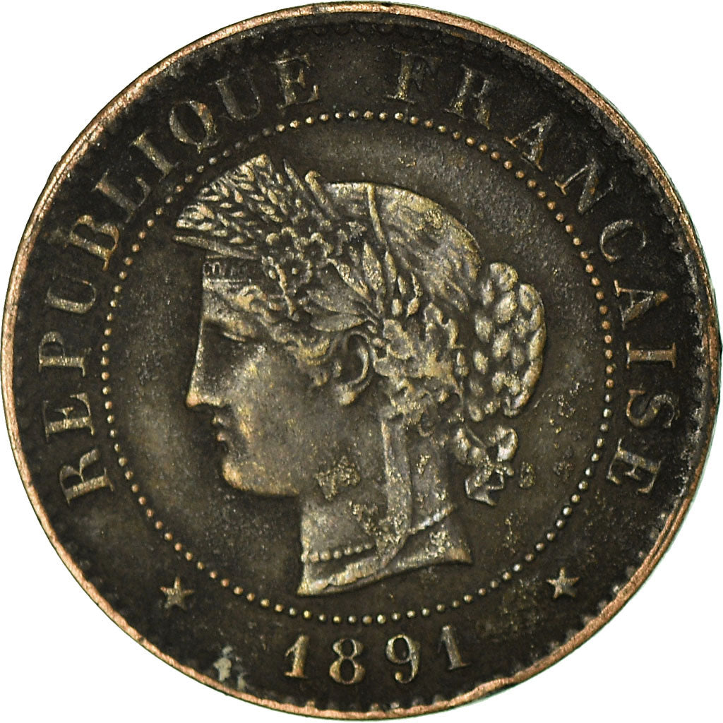 Coin, France, Cérès, Centime, 1891, Paris, VF(30-35), Bronze, KM:826.1